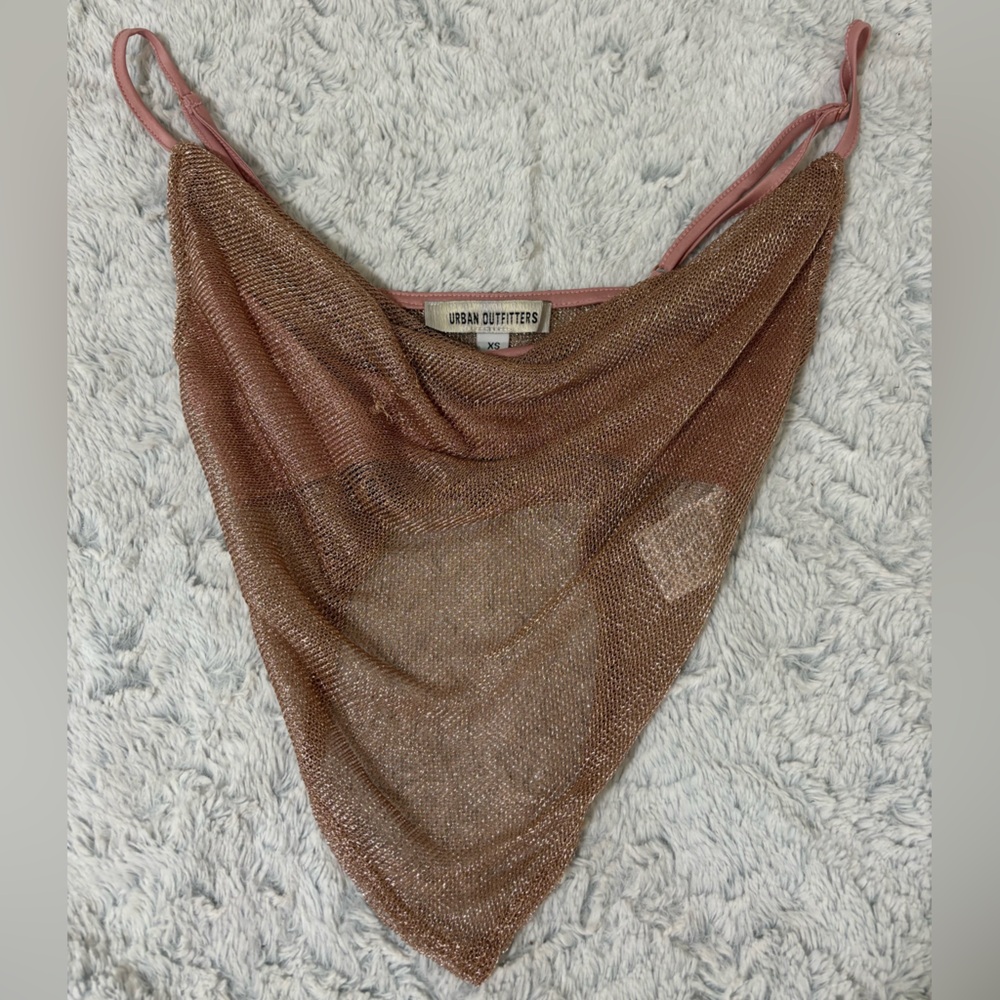 Urban Outfitters Mesh Sparkly Crop Top